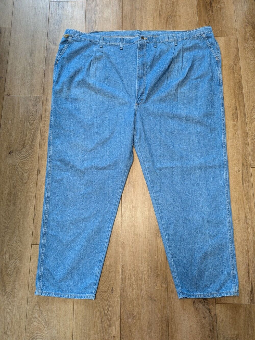 Wrangler Rugged Wear Angler Jeans Pants Sz 62x30 elastic waistband Big Pleated